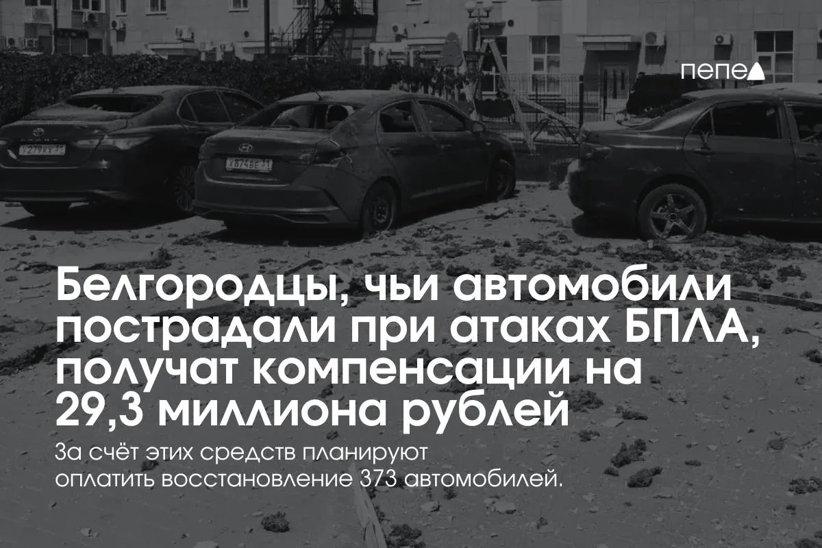 Власти Белгородской области распределят 29,3 млн рублей среди владельцев 373 автомобилей, повреждённых при обстрелах и атаках беспилотников. Средний размер выплаты — около 78,5 тыс. руб.; выплаты возобновили после выделения средств и создания нового фонда.