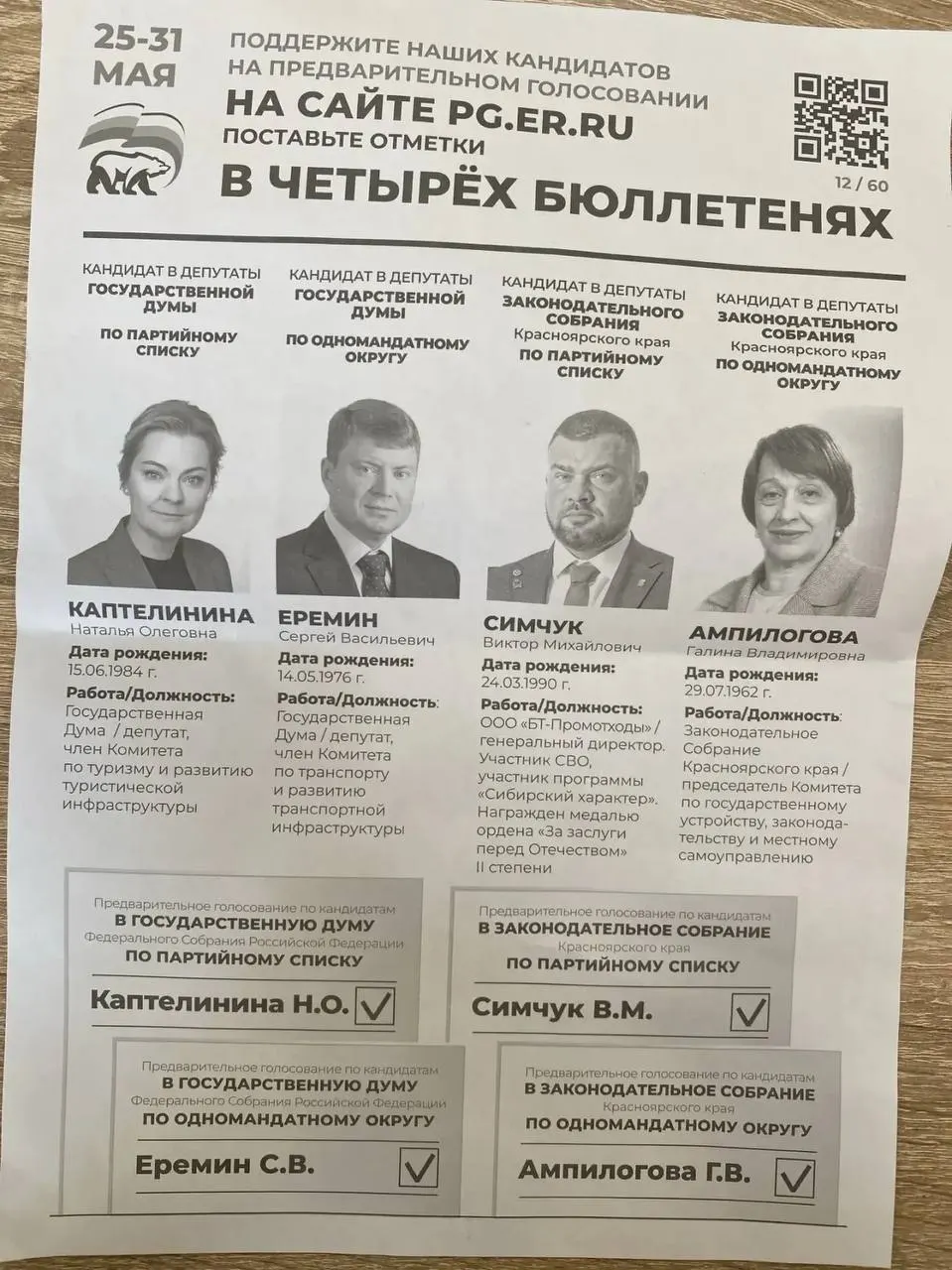 Администрация Назаровского округа рассылает коммерческим организациям распоряжения участвовать в праймериз «ЕР» и называет конкретных кандидатов, в том числе бывшего бойца ЧВК «Вагнера». Аналогичные случаи фиксируют и в других регионах.