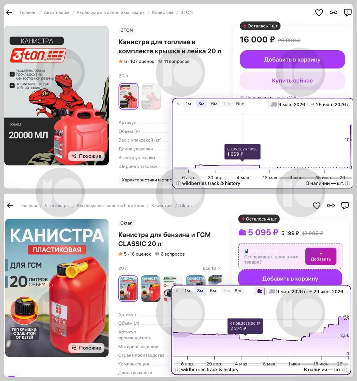 На фоне топливного дефицита и ограничений продажи цены на 20‑литровые канистры резко выросли: спрос и перепродажа усиливают дефицит.
